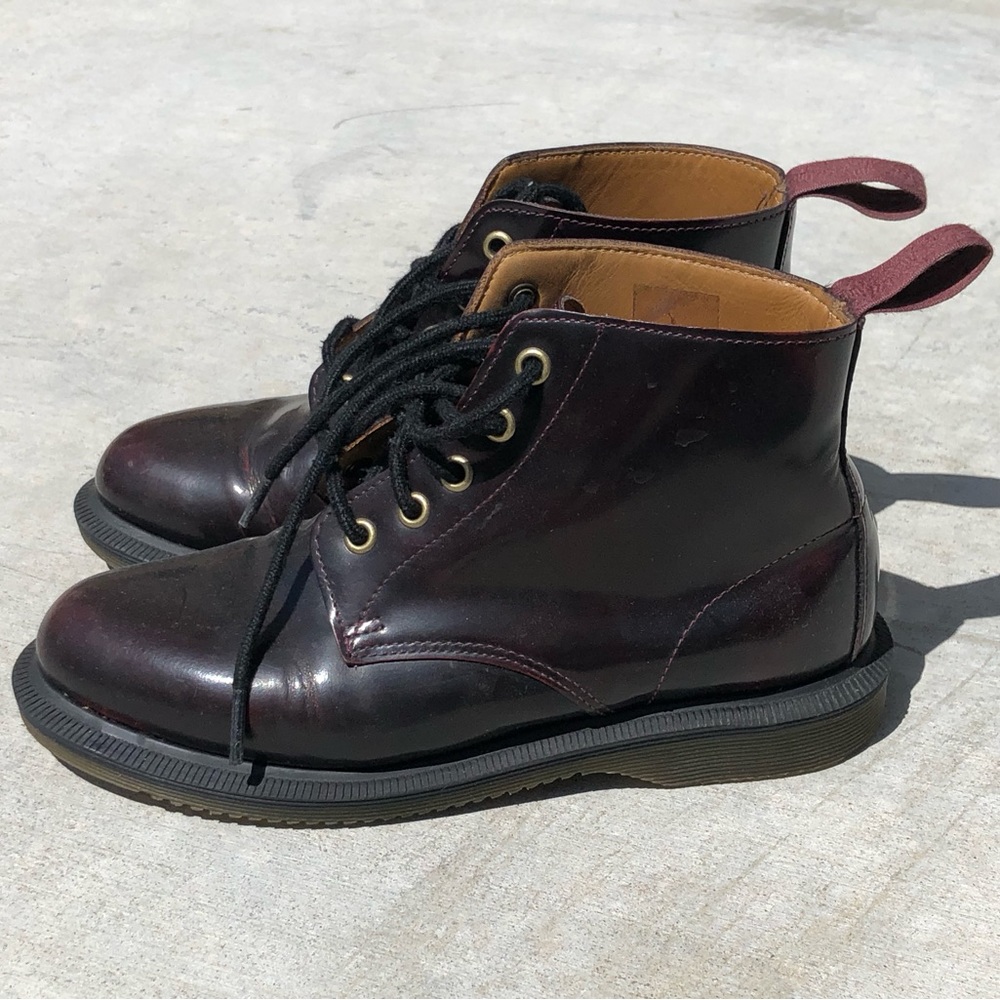 Dr Martens women’s Emmeline boots burgundy